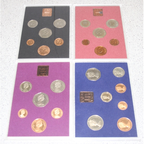 1285 - 4 Royal Mint Great Britain & Northern Ireland uncirculated coin sets in packaging 1978, 79, 80 & 82