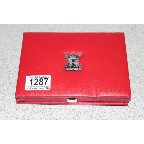 1287 - Royal Mint 1988 proof coin collection in deluxe leather case