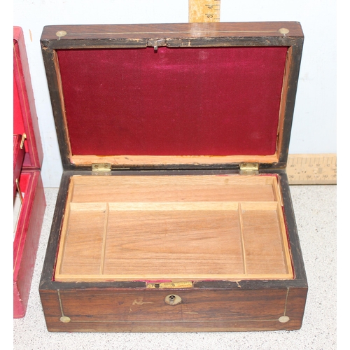 1100 - 2 jewellery boxes with some contents and a selection of clutch bags and purses