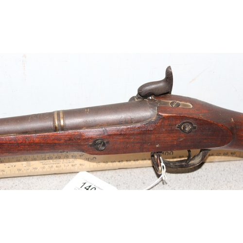 1401 - Indian Arsenal Pattern 1858 Enfield Percussion Rampart or Wall Gun with 48inch barrel and Indian loc... 