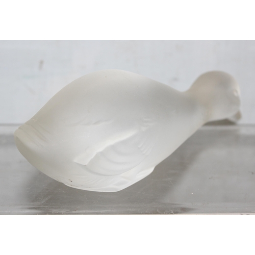 1600 - Baccarat frosted crystal duck figurine