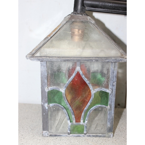 234 - 2 leaded stained glass wall lights