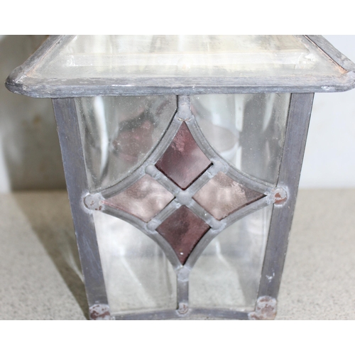 234 - 2 leaded stained glass wall lights