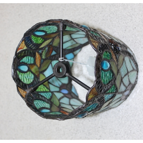 236 - Reproduction Tiffany style stained glass lampshade