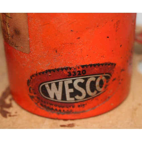 802 - 4 vintage oil cans to include Wesco