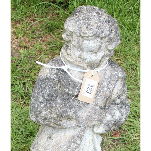 323 - Garden figure of a man, approx 72cm tall