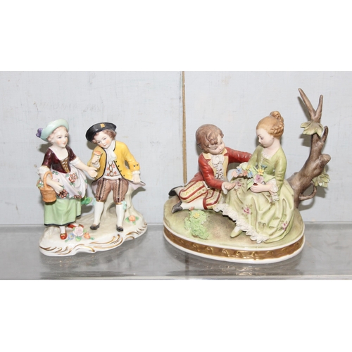 1639 - A large qty of antique and later ceramic figures to inc some examples by Dresden and 2 unusual Toby ... 