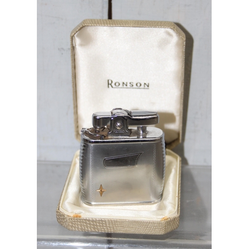 1642 - 15 assorted vintage cigarette lighters to inc Ronson Viking in box, an unusual Austrian made All Wea... 