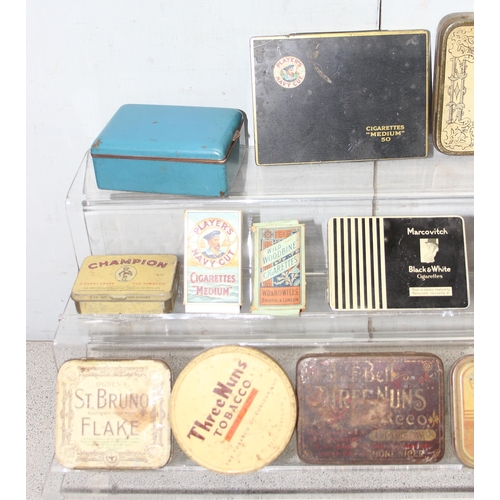 1644 - A large qty of antique and vintage cigarette advertising tins and other tobacco related items