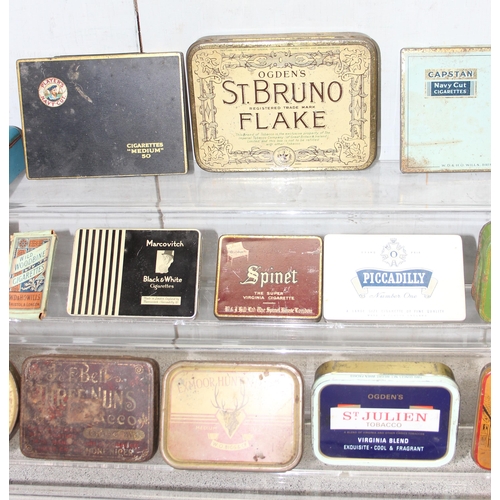 1644 - A large qty of antique and vintage cigarette advertising tins and other tobacco related items