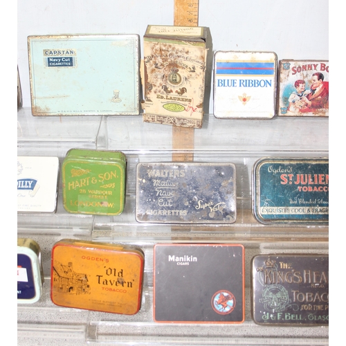 1644 - A large qty of antique and vintage cigarette advertising tins and other tobacco related items