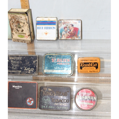 1644 - A large qty of antique and vintage cigarette advertising tins and other tobacco related items