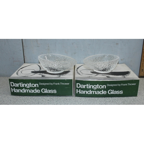 1795 - Qty of boxed Dartington retro glassware and other handmade glasses