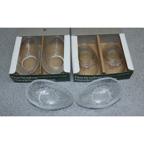 1795 - Qty of boxed Dartington retro glassware and other handmade glasses