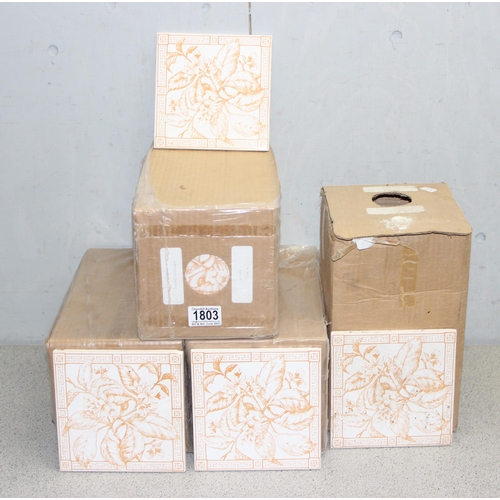 1803 - 4 boxes of Flowering Cherry pattern ceramic tiles, approx 140 tiles total