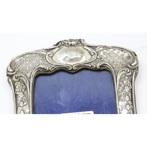 1064 - 2 silver mounted photograph frames, one small oval Italian frame and an antique frame Birmingham 191... 