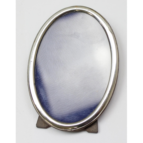 1064 - 2 silver mounted photograph frames, one small oval Italian frame and an antique frame Birmingham 191... 