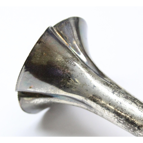 1065 - A small silver trumpet vase, Sheffield 1903, approx 14cm tall, approx 53.92g gross, weighted