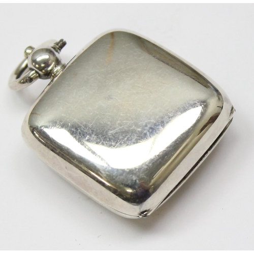 1069 - An antique silver single sovereign case, Birmingham 1906 by Mitchell Bosley & Co, approx 18.78g gros... 