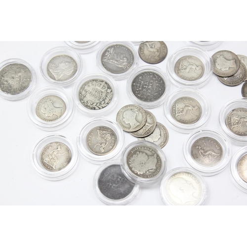 1293 - 27 assorted silver 4d (groat) coins, 2 Willian IV & 25 Queen Victoria, mixed dates and 8 full silver... 