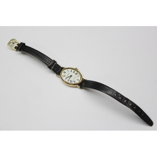 1326 - An Accurist 9ct gold cased ladies watch, case marked for Edinburgh 1967, approx 12.48g gross inc str... 