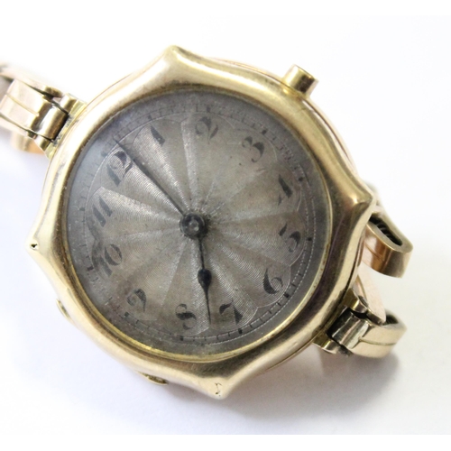 1327 - A 9ct gold cased Rolex wristwatch with an expanding 9ct gold strap, case import marked for London 19... 