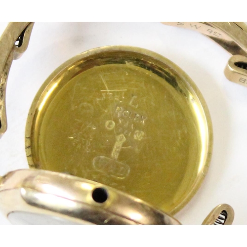 1327 - A 9ct gold cased Rolex wristwatch with an expanding 9ct gold strap, case import marked for London 19... 