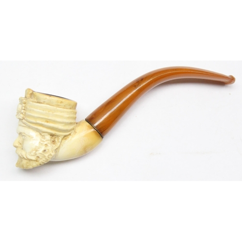 1662 - 4 vintage smoking pipes to inc a carved Meerschaum example, Cool & Sweet & Oxford