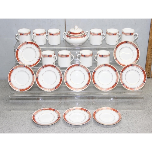 1812 - Qty of Royal Worcester Beaufort china to include 10 coffee cups, 10 saucers and a sugar bowl