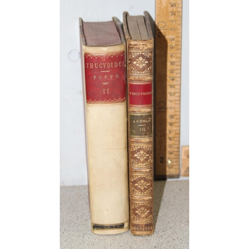 548 - 2 antique Greek language books Thucydides by Poppo Vol II 1847 &  1874 by Arnold Vol 3 only