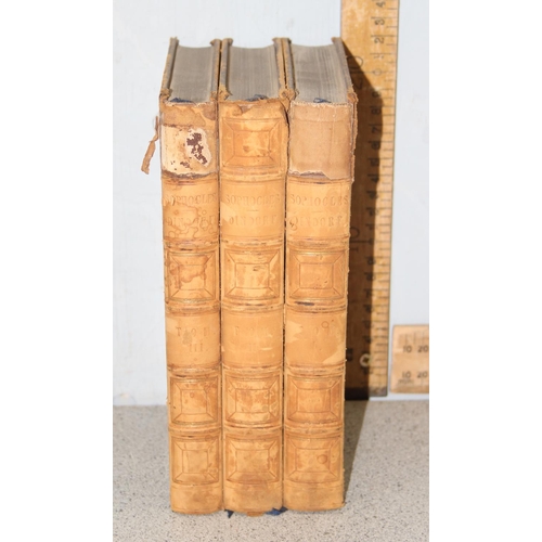 549 - Scholia in Sophoclis and 2 other related leather bound books 1846 to 1852, all in Greek