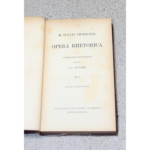 553 - M. Tullii Ciceronis Opera Quae Supersunt Omnia by J.G. Baiter & C.L. Kayser, 11 volumes in 9 half le... 