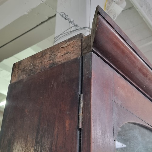 109 - A large 19th century mahogany glazed bookcase with cupboard base, approx 220cm tall x 158cm wide