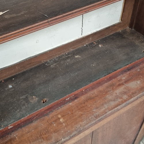 109 - A large 19th century mahogany glazed bookcase with cupboard base, approx 220cm tall x 158cm wide