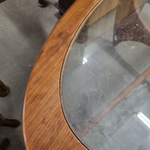 29 - A retro G-Plan Astro teak coffee table with glass inset top, approx 123cm wide x 66cm deep x 41cm ta... 