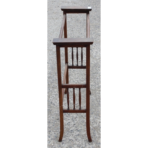 30 - An antique mahogany towel rail, approx 70cm wide x 84cm tall x 25cm deep