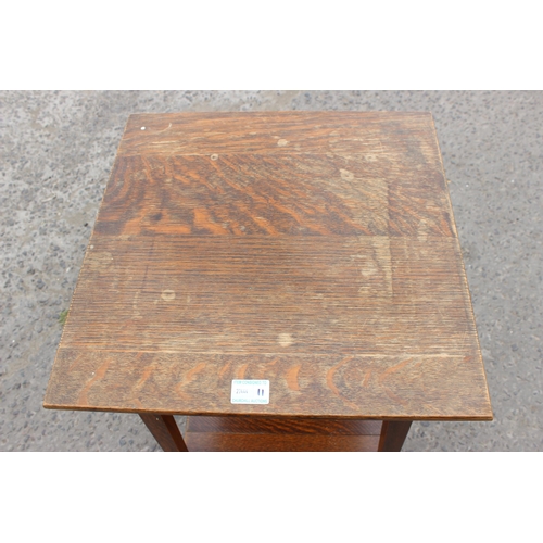 43 - A small Arts & Crafts period oak side table, approx 46cm wide x 74cm tall