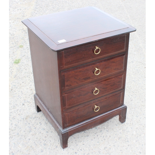 41 - A retro Stag 4 drawer chest of drawers, approx 53cm wide x 70cm tall x 46cm deep