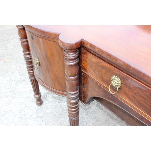 48 - A George IV / Regency period mahogany sideboard, circa 1825, strongly in the manner of Gillows. Rais... 