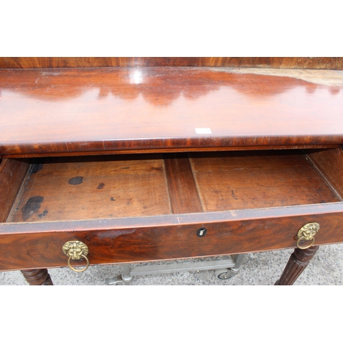 48 - A George IV / Regency period mahogany sideboard, circa 1825, strongly in the manner of Gillows. Rais... 