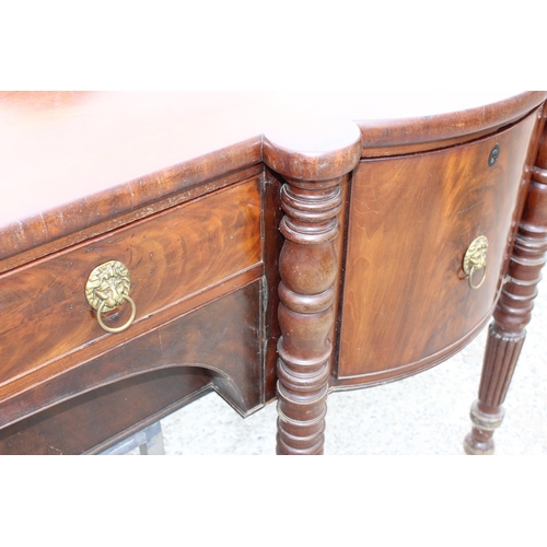 48 - A George IV / Regency period mahogany sideboard, circa 1825, strongly in the manner of Gillows. Rais... 