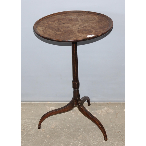 56 - A small antique mahogany wine table with tripod base, approx 45cm in diameter x 70cm tall