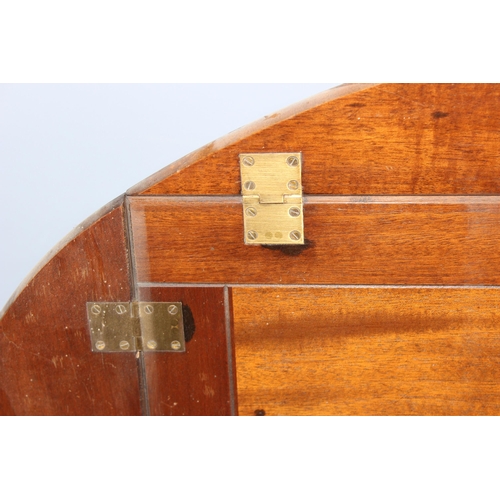 63 - An antique folding mahogany butler's tray with brass hinges, approx 108cm wide x 76cm deep