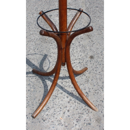 136 - Bentwood coat stand, approx 205cm tall