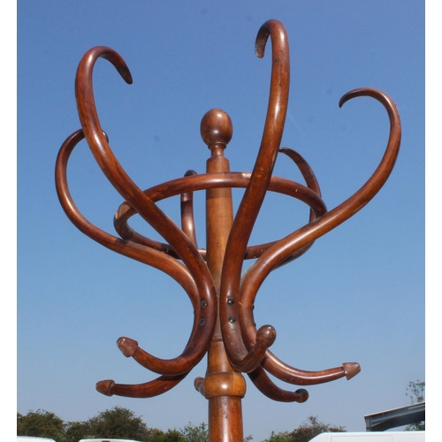 136 - Bentwood coat stand, approx 205cm tall