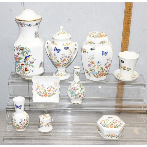 1784A - 3 antique copper lustre jugs and a part Gaudy Welsh pottery tea set and 10 pieces of Aynsley Cottage... 