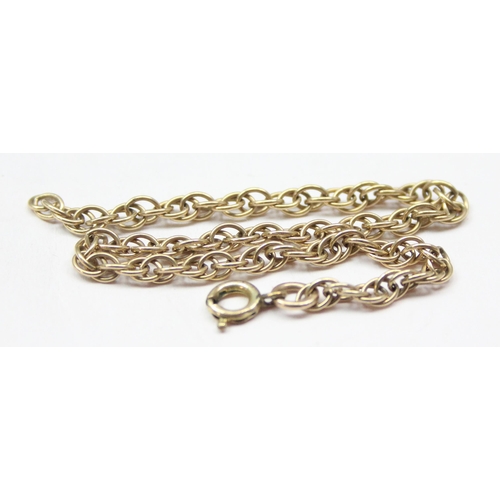 1107 - 9ct gold bracelet, marked to clasp and XRF confirmed, approx 3.35g gross