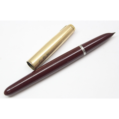 1624 - 5 Parker pens to inc fountain pens, a propelling pencil and small silver folding knife