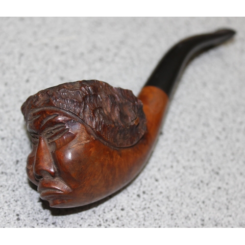 1622 - Qty of vintage smoking pipes to incl 2 Dunhill bowls, pipe racks etc