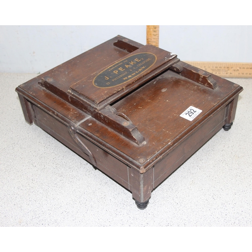 1785 - An unusual wooden cased item manufactured for J. Peake of 23 Piccadilly & 4 Cheapside Hanley, possib... 